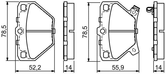 Brake Pad Set, disc brake 0986424630 - image 12