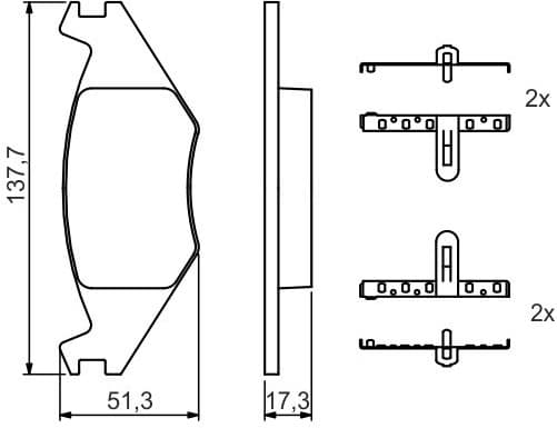 Brake Pad Set, disc brake 0986468890 - image 8