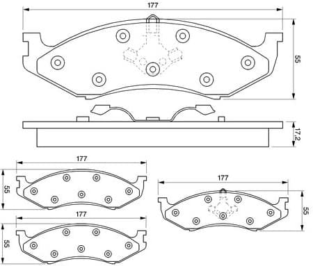 Brake Pad Set, disc brake 0986424284 - image 12