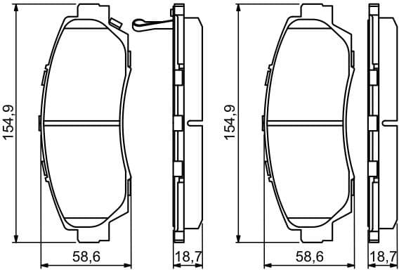 Brake Pad Set, disc brake 0986494308 - image 12