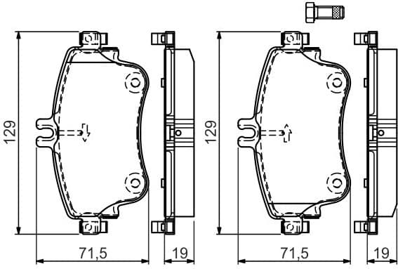 Brake Pad Set, disc brake 0986494663 - image 2