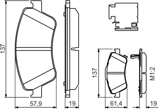 Brake Pad Set, disc brake 0986494638 - image 4