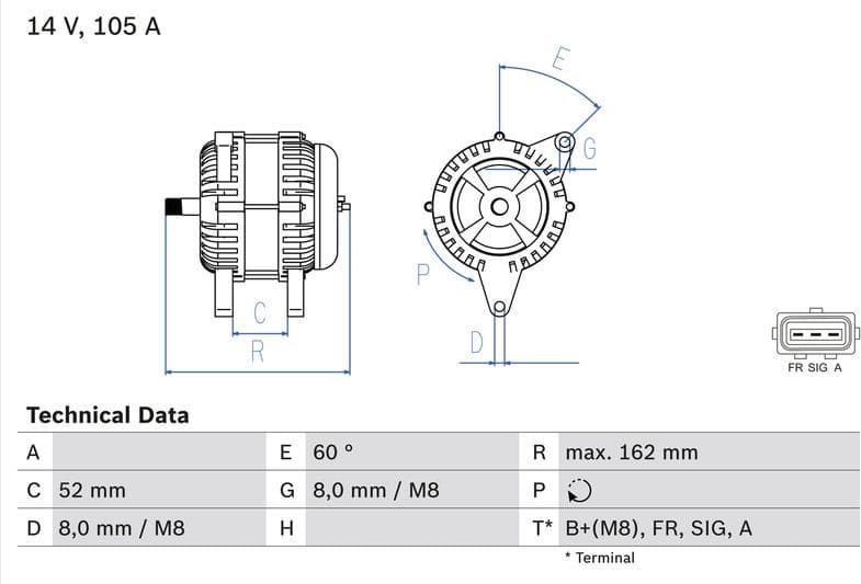Alternator 0986081090 - image 2