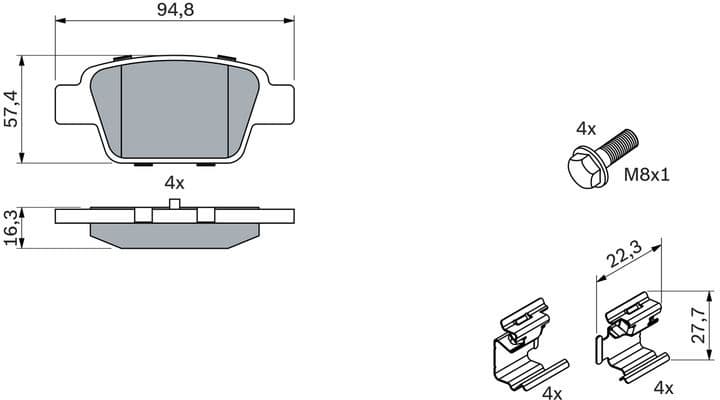 Brake Pad Set, disc brake 0986494030 - image 12