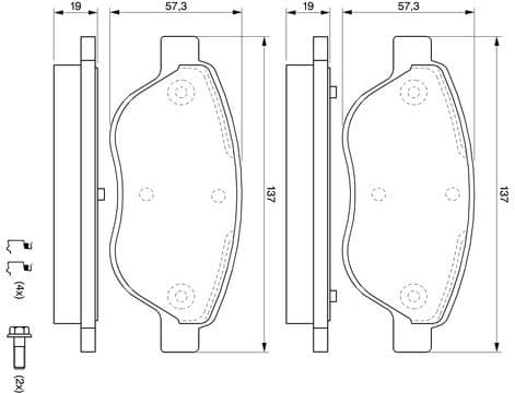 Brake Pad Set, disc brake 0986494074 - image 8