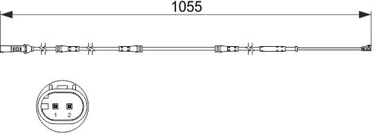 Warning Contact, brake pad wear 1987473508 - image 7