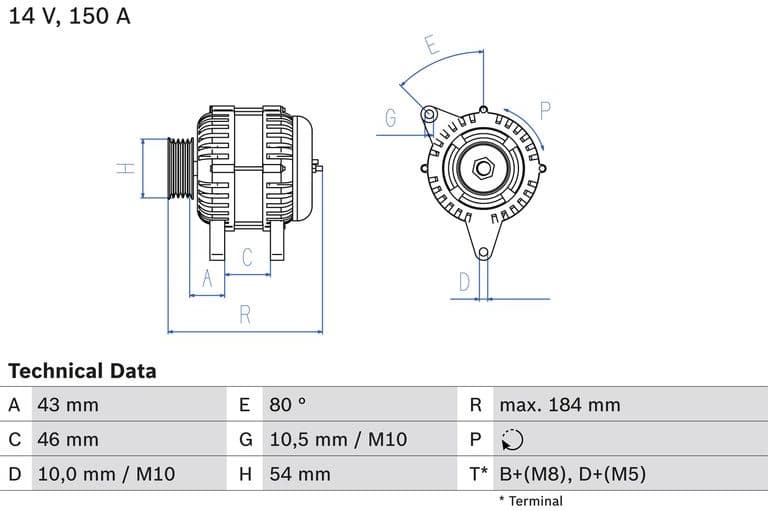Alternator 0986044400 - image 2