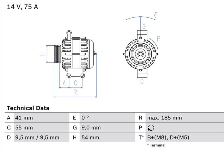 Alternator 0986048781 - image 2