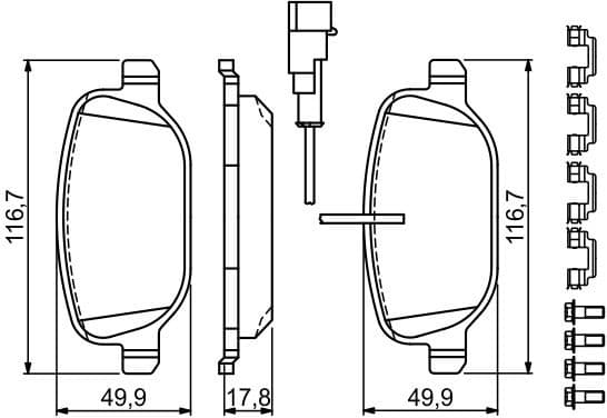 Brake Pad Set, disc brake 0986494717 - image 6