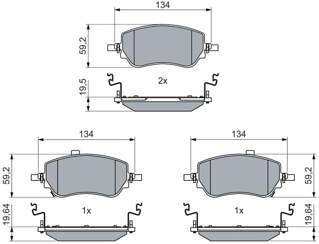 Brake Pad Set, disc brake 0986460015 - image 6