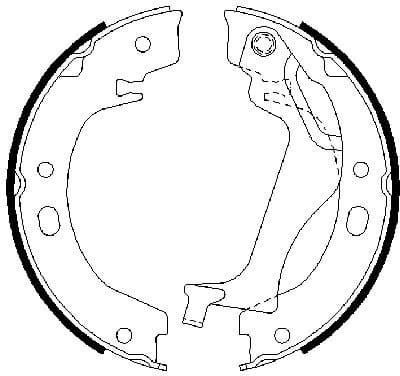 Brake Shoe Set, parking brake 0986487713 - image 7