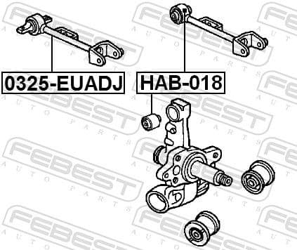 Control/Trailing Arm, wheel suspension 0325-EUADJ - image 2