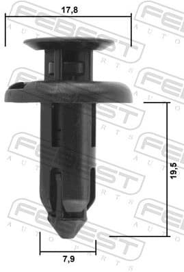 Clip, trim/protection strip 88570-114 - image 2