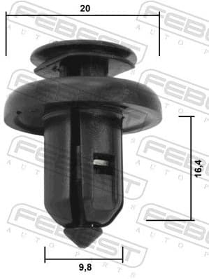 Clip, trim/protection strip 88570-154 - image 2