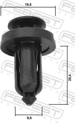 Clip, trim/protection strip 88570-115 - image 2