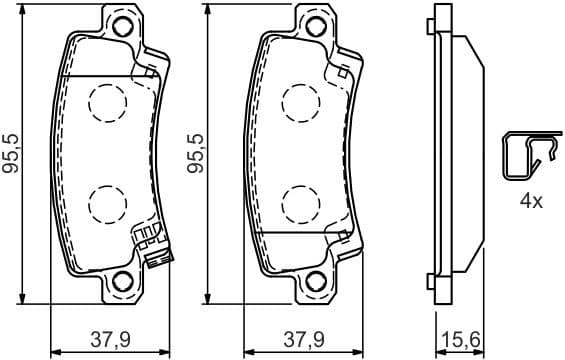 Brake Pad Set, disc brake 0986424790 - image 10