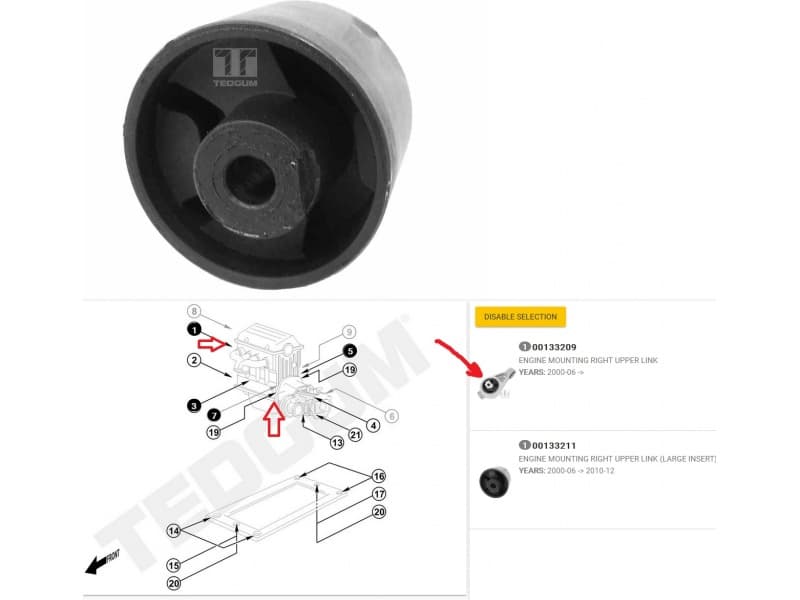Mounting engine 00133211 - image 2