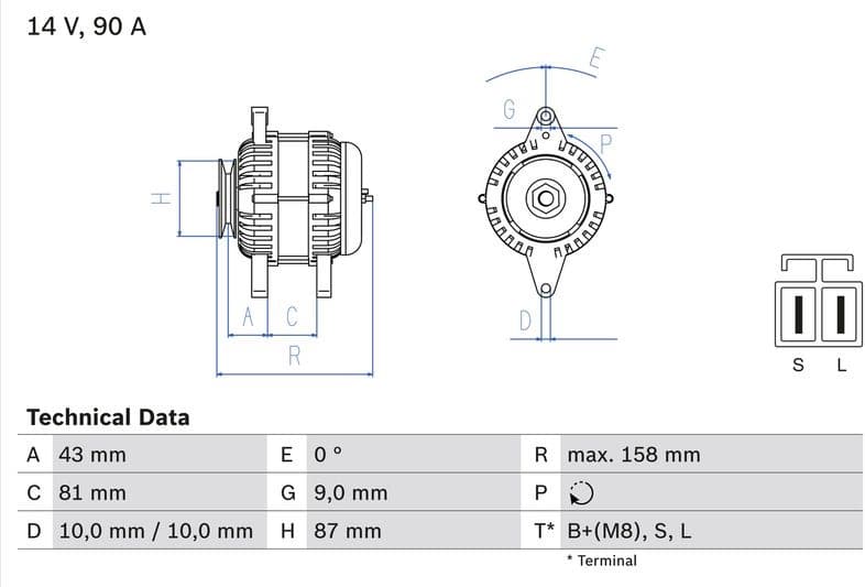 Alternator 0986080430 - image 2