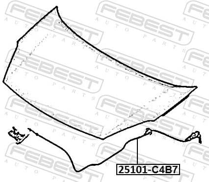 Bonnet Cable 25101-C4B7 - image 2