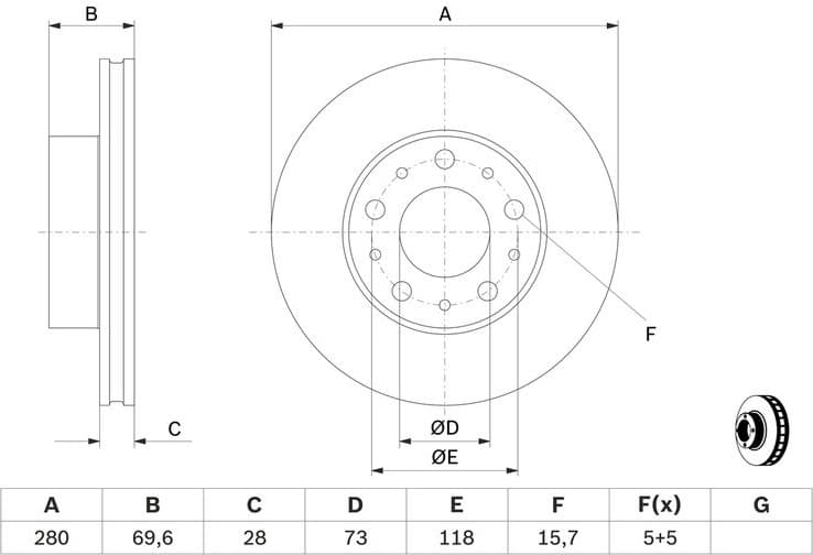 Brake Disc 0986479B99 - image 7