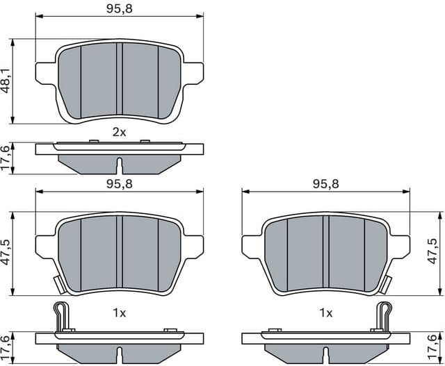 Brake Pad Set, disc brake 0986494802 - image 8