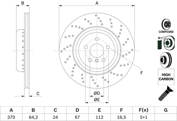 Brake Disc 0 986 479 G13 - image 2