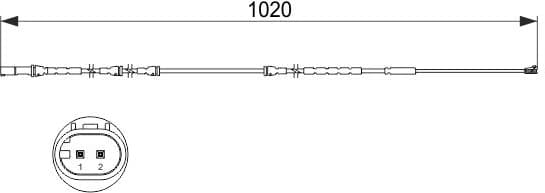 Warning Contact, brake pad wear 1987473510 - image 5