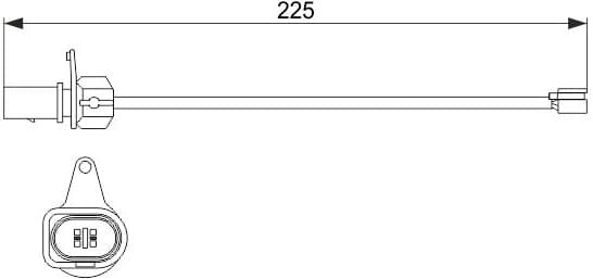 Warning Contact, brake pad wear 1987474511 - image 6
