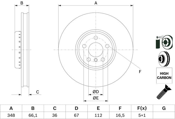 Brake Disc 0 986 479 F59 - image 2