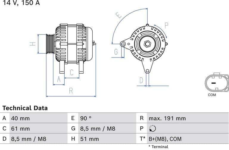 Alternator 0 986 085 020 - image 3