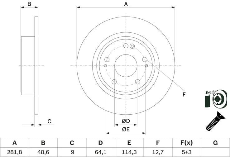 Brake Disc 0986479F76 - image 2