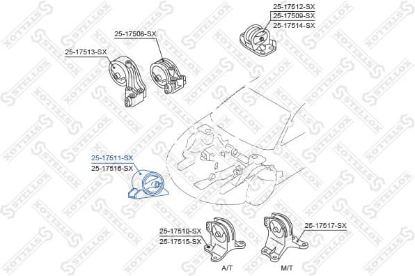 Mounting, engine 25-17511-SX