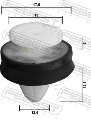 Clip, trim/protection strip 88570-213 - image 2