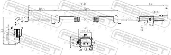 Sensor, wheel speed 24606-007 - image 2