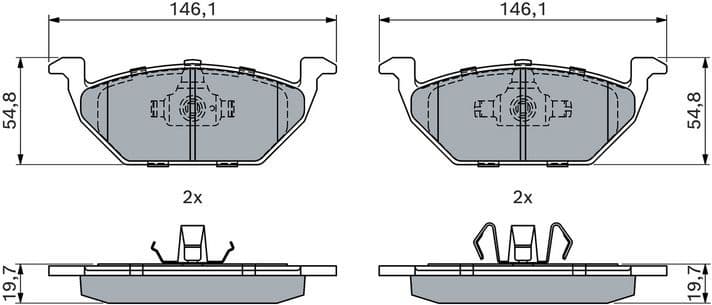 Brake Pad Set, disc brake 0986494925 - image 3