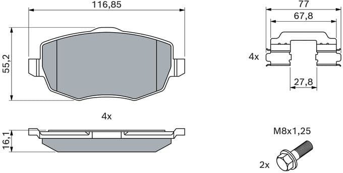 Brake Pad Set, disc brake 0986424793 - image 12