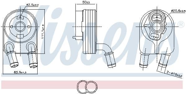 Oil Cooler, engine oil 91500 - image 6