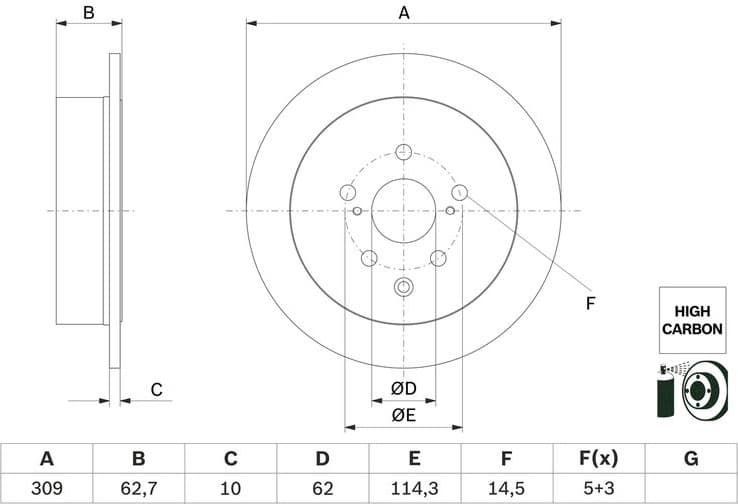 Brake Disc 0 986 479 G61 - image 2