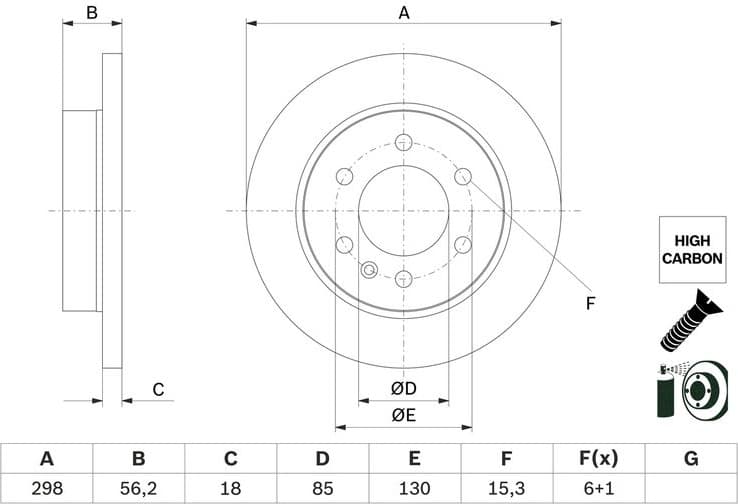 Brake Disc 0 986 479 H07 - image 2