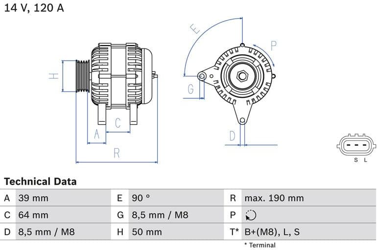 Alternator 0986082440 - image 3