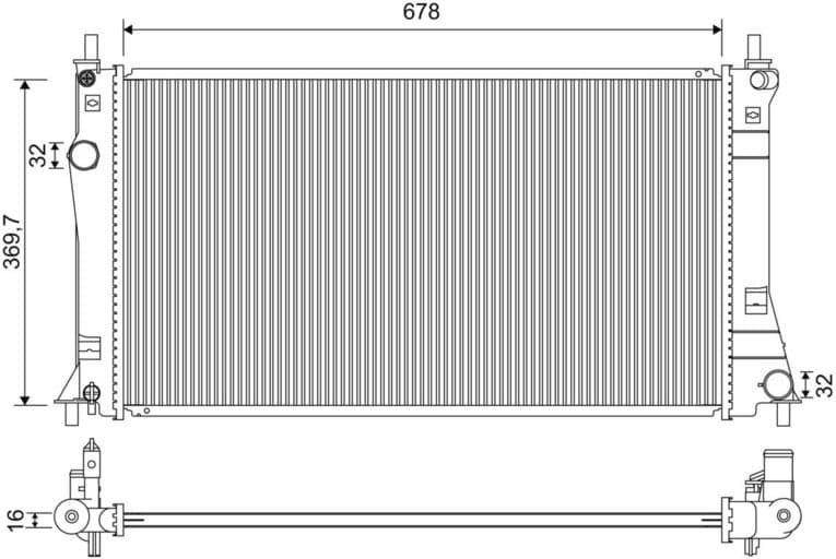 Radiator, engine cooling 701263