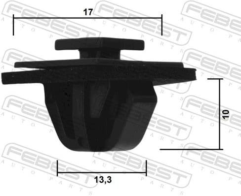 Clip, trim/protection strip 88570-188 - image 2