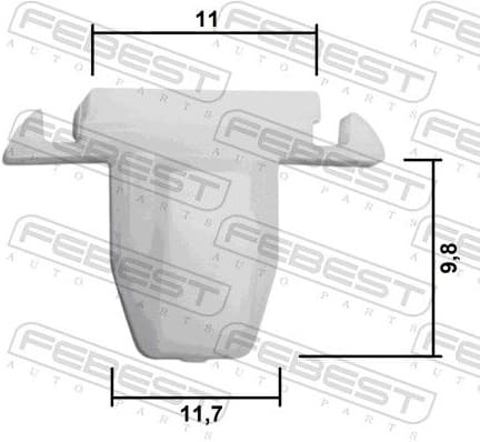 Clip, trim/protection strip 88570-207 - image 2