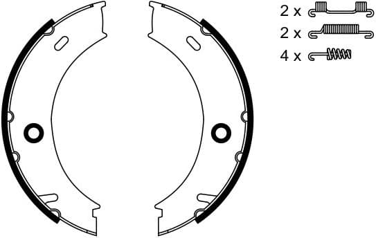 Brake Shoe Set, parking brake 0986487611 - image 6