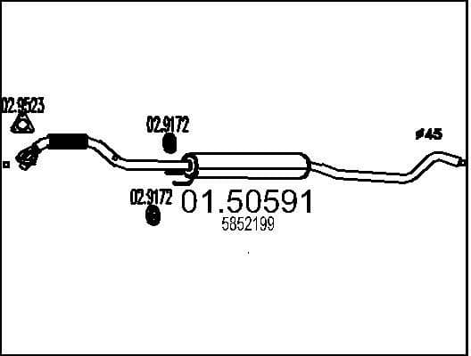 Centre Muffler 01.50591