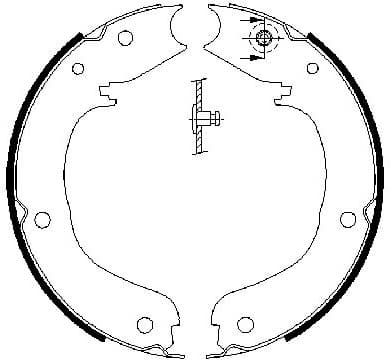 Brake Shoe Set, parking brake 0986487710 - image 6