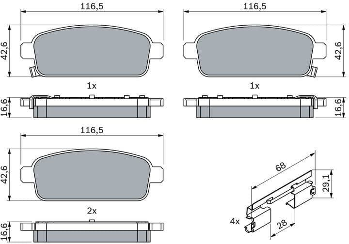 Brake Pad Set, disc brake 0986494666 - image 12