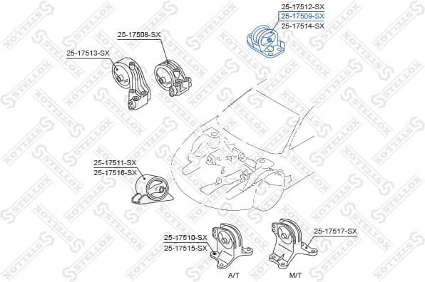 Mounting, engine 25-17509-SX
