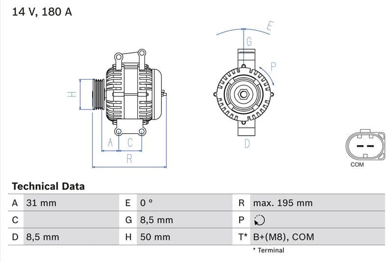 Alternator 0986081910 - image 3