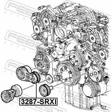 Tensioner Pulley, V-ribbed belt 3287-SRXI - image 2